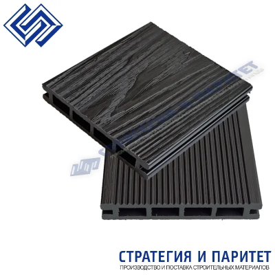 Террасная доска МПК 3000x140x25 АНТРАЦИТ