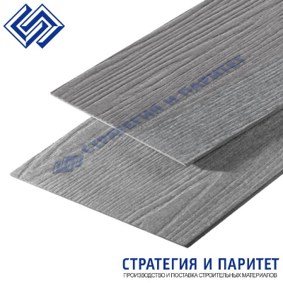 Фиброцементная панель под дерево 3000x1500x8 мм СЕРАЯ