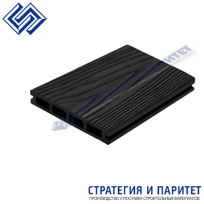 Террасная доска МПК 3000x150x18 АНТРАЦИТ структура дерева