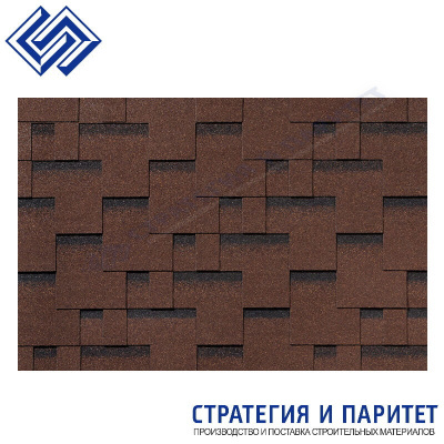 Гибкая черепица Roofshield Фемели Лайт Модерн Коричневый