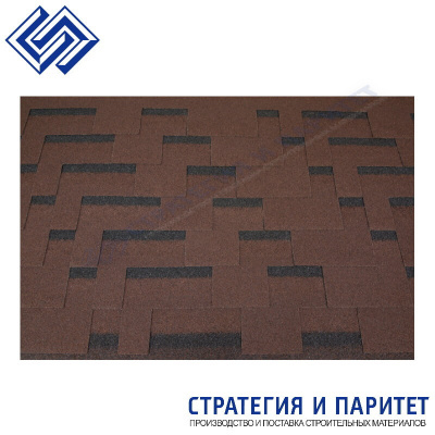 Гибкая черепица Roofshield Фемели Лайт Модерн Каштан