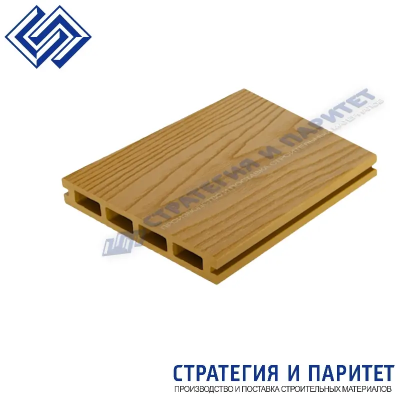 Террасная доска МПК 3000x150x18 ПЕСОЧНЫЙ структура дерева