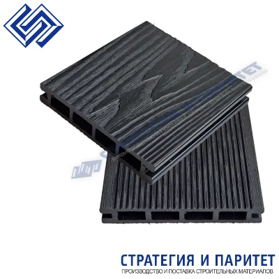 Террасная доска МПК 3000x140x25 ГРАФИТ