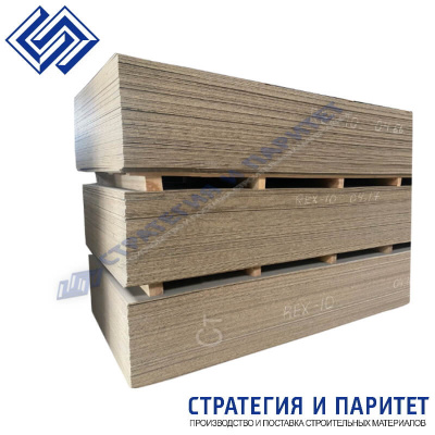 Цементно-стружечная плита ЦСП (цементно-стружечная плита) 3200x1250x10 мм для кровли