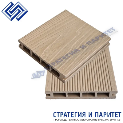 Террасная доска МПК 3000x140x25 БЕЖЕВЫЙ