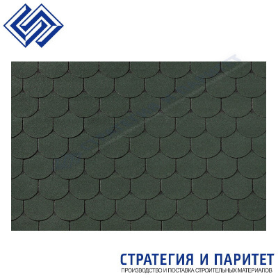 Гибкая черепица Roofshield Фемели Лайт Готик Зеленый