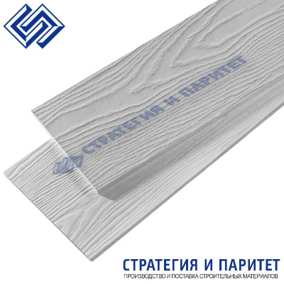 Фиброцементный сайдинг под дерево 3000x300x8 мм БЕЛЫЙ