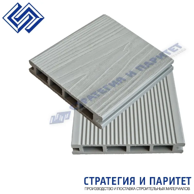 Террасная доска МПК 3000x140x25 СВЕТЛО-СЕРЫЙ