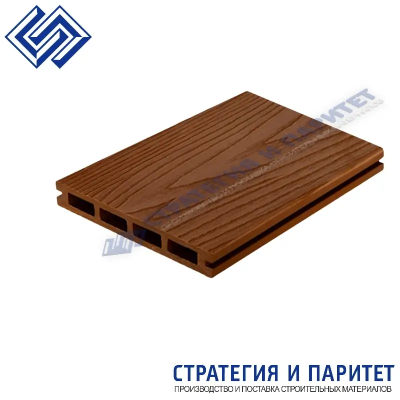 Террасная доска МПК 3000x150x18 ТЕРРАКОТ структура дерева