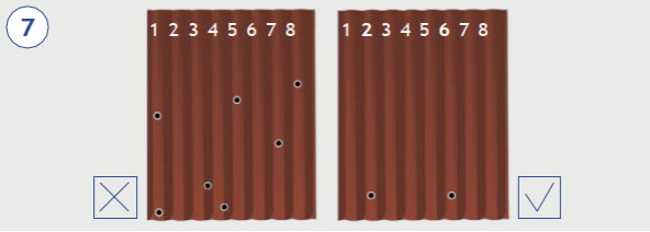 Крепление листов при монтаже шифера волнового