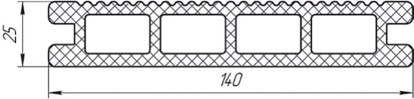 Террасная доска из МПК - размеры